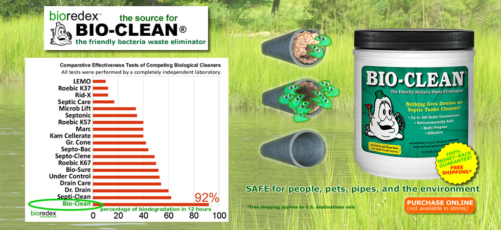 The source for Bio-Clean natural drain cleaner